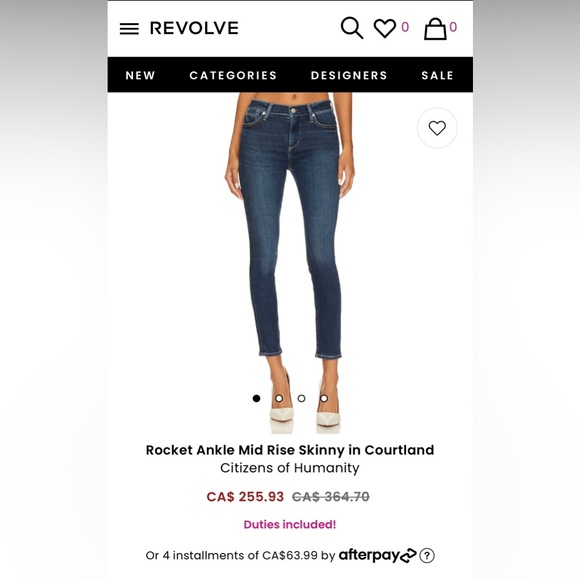 Citizens of Humanity Jeans Womens Size 26 Blue Rocket Crop High Rise Skinny NWOT - Picture 11 of 11